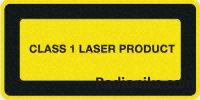 SAV label  Class 1 laser ,53x26mm (1 Bag of 5)