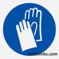 SAV symbol  Safety gloves ,150x150mm (1 Pack of 5)