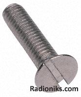 A4 s/steel slot csk head screw,M3x20mm (1 Bag of 100)