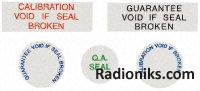 SAV label  QA SEAL ,39x19mm 110pcs (1 Bag of 110)