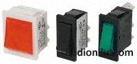 DPDT blk (on)-off-(on) rockerswitch,125V