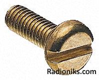 Brass slotted pan head screw,M2x6mm (1 Bag of 100)