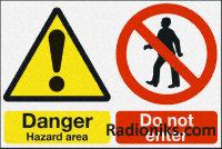 PVC label 'Danger.Do not enter'400x600mm