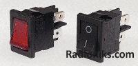 Non-illuminated miniature rocker switch