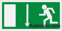 PVC sign 'Fire exit down+running man',L