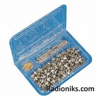 NiPt BNC crimp plug bulk kit-RG179 cable (1 Box of 100)