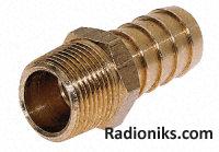 Brass hose tail,1/4 BSPP male 5/16in ID (1 Pack of 2)