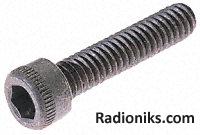 Steel hex skt cap head screw,6-32x1/2in (1 Box of 50)