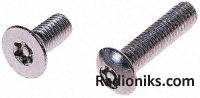 ZnPt steel 6 lobe csk head screw,M3x6mm (1 Bag of 100)