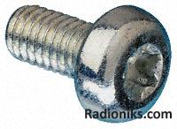 ZnPt steel pan head screw,M2.5x6mm L (1 Bag of 100)