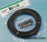 IP66 black polyprop conduit,25mm 10m L