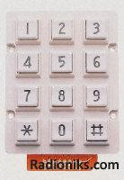 12 key telephone type data entry keypad