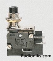Black pushbutton unit for microswitch