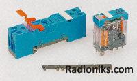 DIN rail socket for IR-C plug-in relay
