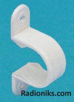 PVC-U white pipe clip,21.5mm (1 Pack of 10)