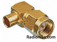 SMA RG405/U cable solder elbow plug