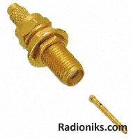 crimp SMA bulkhead jack - RG58 A cable