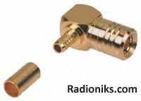 Crimp SMB r/a female plug-RG174A/U cable