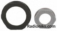 Locknut, nylon, black, M20, IP68 (1 Pack of 5)