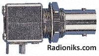 Low profile BNC shield r/a PCB skt,50ohm