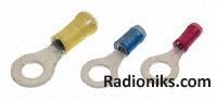 Connector,crimp terminal,ring,yellow,M6 (Each (In a Pack of 100))