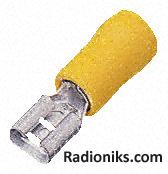 Crimp term female yellow 110 for .8 tab (Each (In a Pack of 100))
