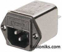 FN260S 2fuse inlet filter,2A 5x20mm