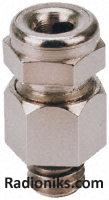 IP68 mini brass cable gland,M6 thread (1 Bag of 5)