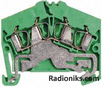 1 in/1out DIN rail Z roof earth terminal (1 Pack of 5)