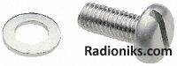 Chrome plated brass panel screw kit,M6