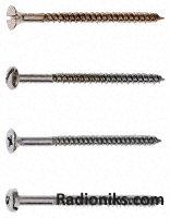 1250,s/steel wood screw kit,cont Csk,Pz