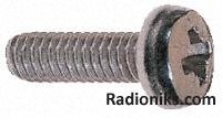 A4 s/steel cross pan head screw,M3x6mm (1 Bag of 100)