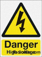 SAV label  Danger...voltage ,200x150mm (1 Pack of 5)
