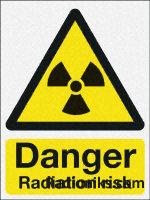 SAV label  Danger Radiation risk (1 Pack of 5)