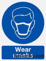 SAV label  Wear masks ,200x150mm (1 Pack of 5)