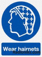 SAV label  Wear hairnets (1 Pack of 5)