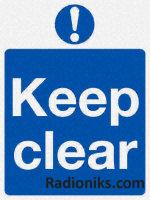 PVC label  Keep clear ,400x300mm