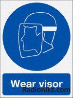 SAV label  Wear visor ,200x150mm (1 Pack of 5)