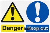 SAV label  Danger...out ,300x450mm
