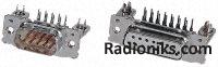 9 Way r/a Eurostyle D Plug, 4-40U Ins