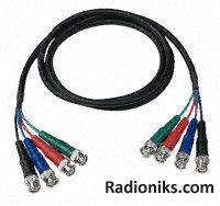 RF video cable w/BNC plugs,4x75ohm 1.80m