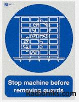 SAV label  Stop machine.guards (1 Pack of 5)