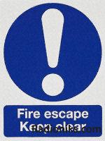 SAV label 'Fire escape...clear'200x150mm (1 Pack of 5)