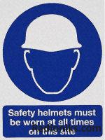 PVC label 'Safety helmet.site',600x450mm