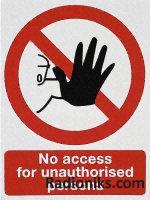 SAV label 'No access.persons',400x300mm