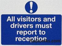 PVC label  All visitors and...reception
