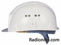 HDPE vented safety helmet,White
