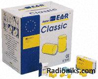 Classic PVC foam ear plug,250pairs (1 Box of 250)