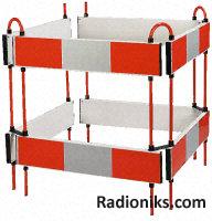 3 gate road/works barrier,Red/white