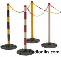 Black base for barrier post for chains